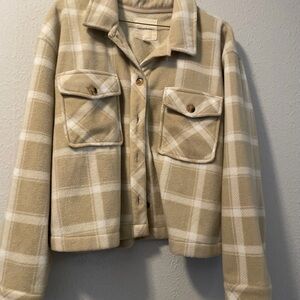 Thread & Supply Tan Plaid Utility Jacket